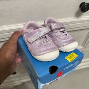 Stride Rite Lavender Sparkle Baby Shoes 5C